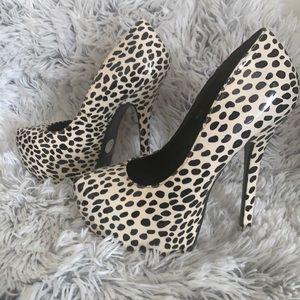 Animal print high heels